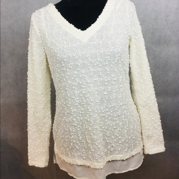 Apt 9‎ white sweater size small - Picture 7 of 7